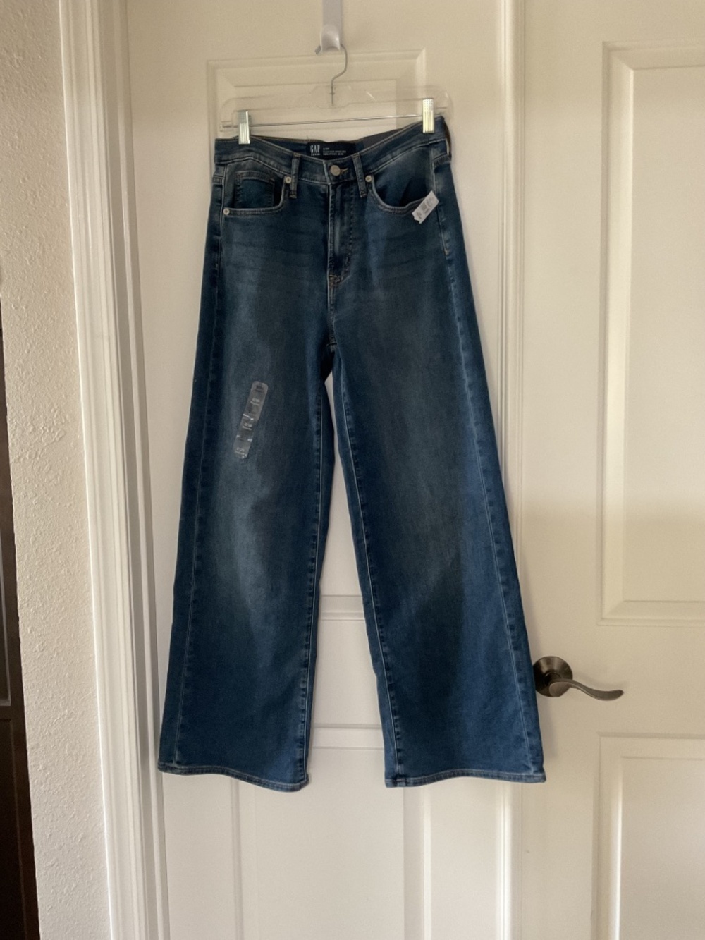 NWT. Gap Factory dark wash sweatpant jeans. - Picture 2 of 4